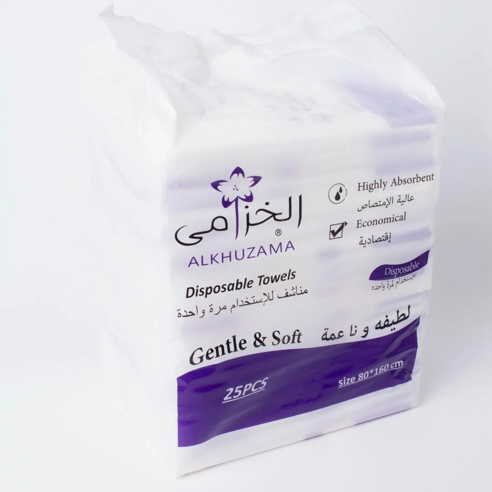 فوط صحية Al Khuzama – 25 قطعة معقمة مقاس 80*160