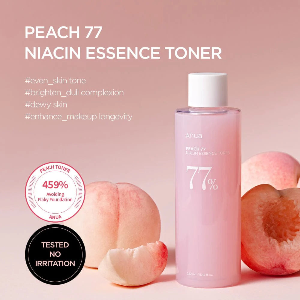 Anua Peach 77 Niacin Essence Toner – Hydrating & Barrier Repair 250ml