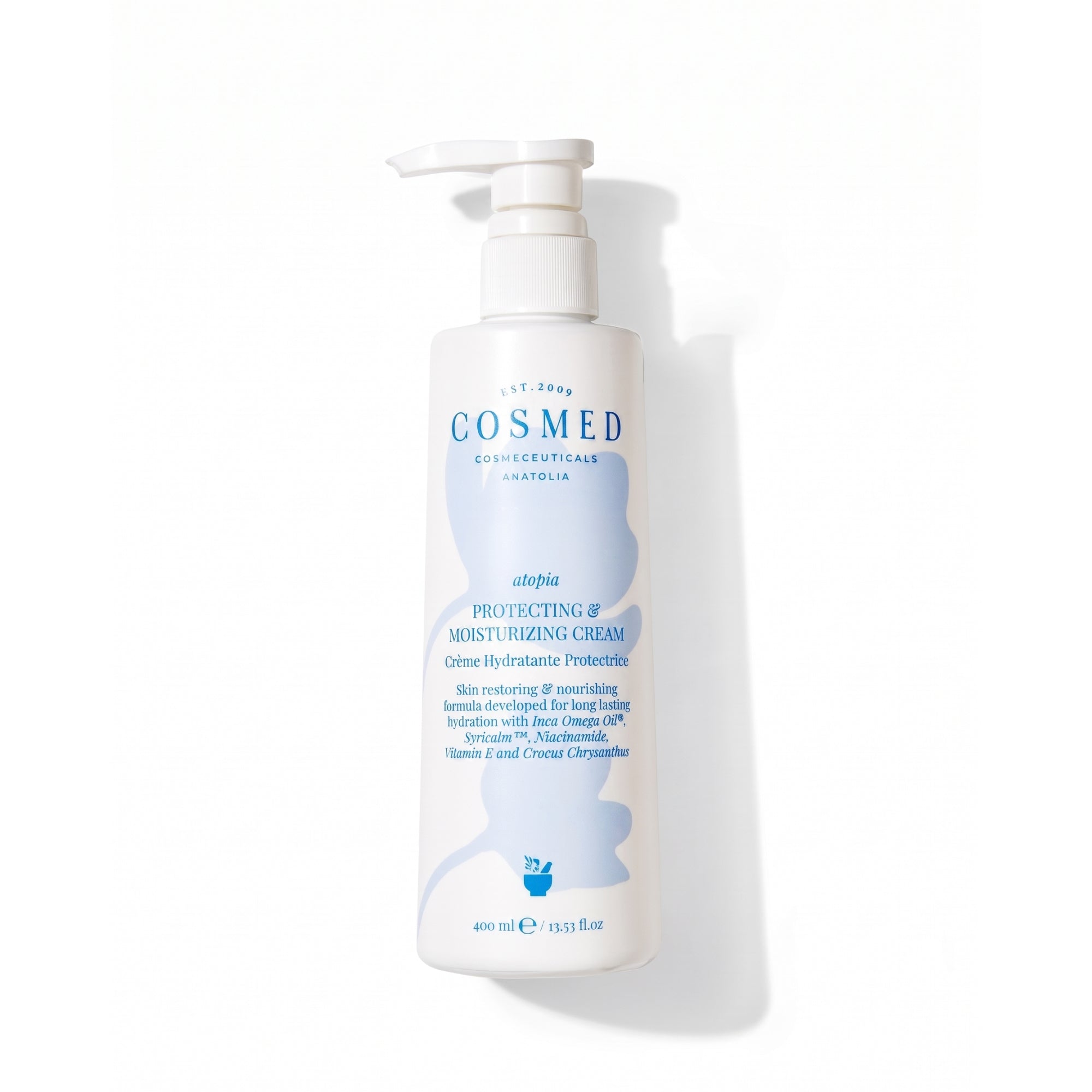 كريم Cosmed Atopia الواقي والمرطب – للبشرة الجافة والحساسة 400ml