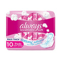 Always Skin Love, Up to Zero Wetness 100% Softness, Maxi Thick, 50 Pads 10pc