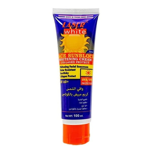 Laser White Sun Cream 100ml And A Skin Lightener With Natural Collagen SPF50+UV