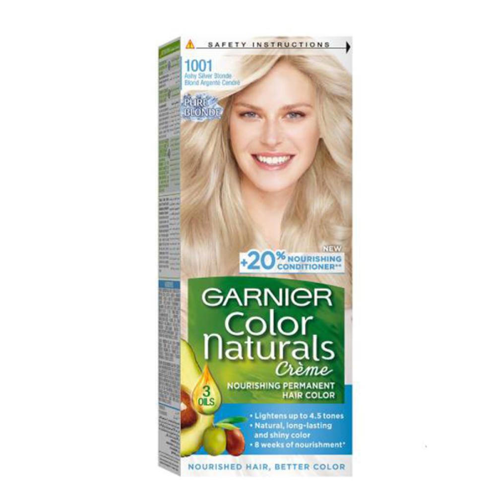 Garnier natural hair color 1001 ashy silver blonde