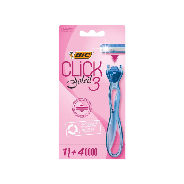 BIC Razor for Women Soleil Click 3 + 4 Refills
