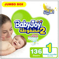 Baby Joy Size (1) Jumbo Box 136 Diapers
