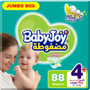 Baby Joy Size (4) Jumbo Box 88 Diapers