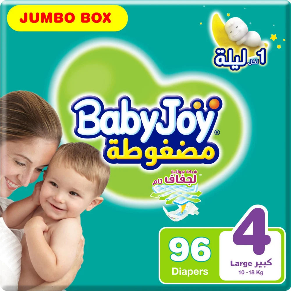 Baby Joy Size (4) Jumbo Box 96 Diapers