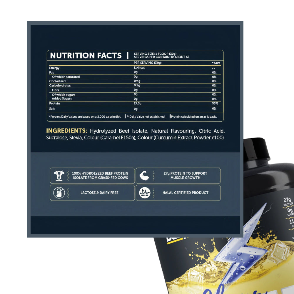 Basix Clear Beef Protein Isolate Energy Fusion 4.4 LB