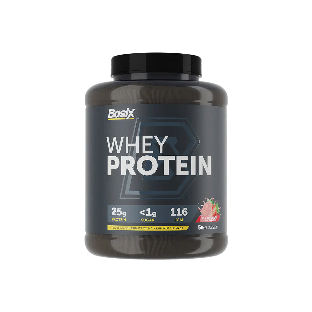Basix Muscle Whey Protein Strawberry Swirl 5 LB