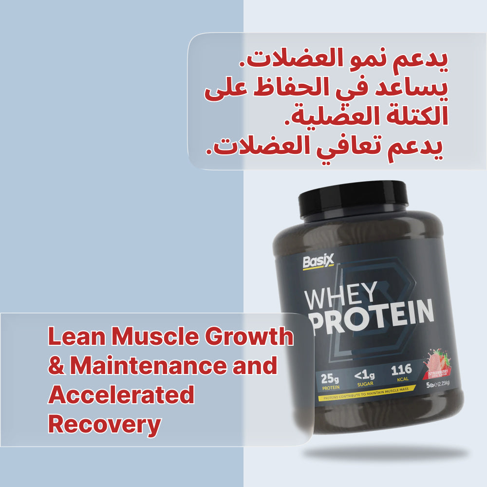 Basix Muscle Whey Protein Strawberry Swirl 5 LB