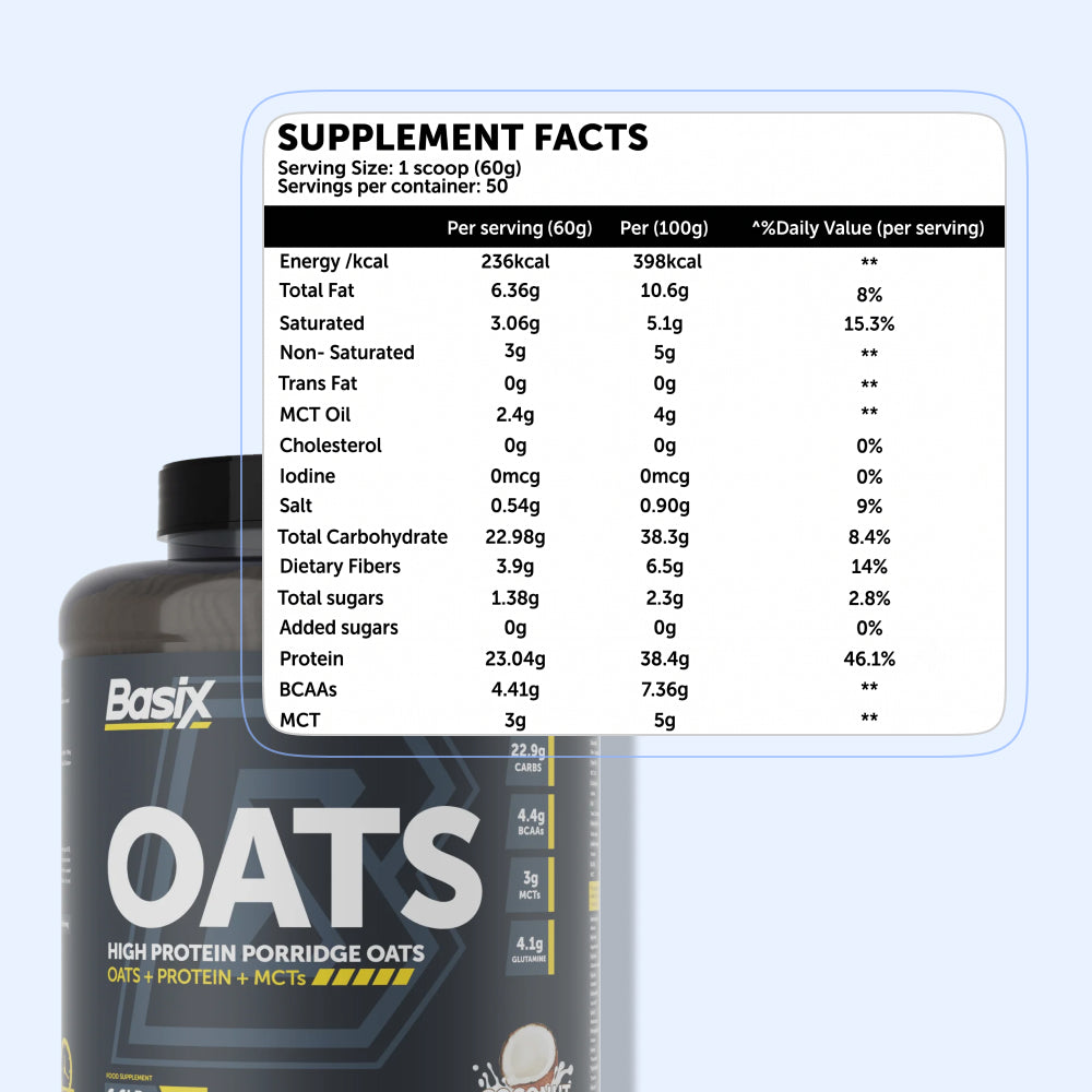 Basix Oats High Protein Porridge Oats Supplement Coconuts 6.6 LB