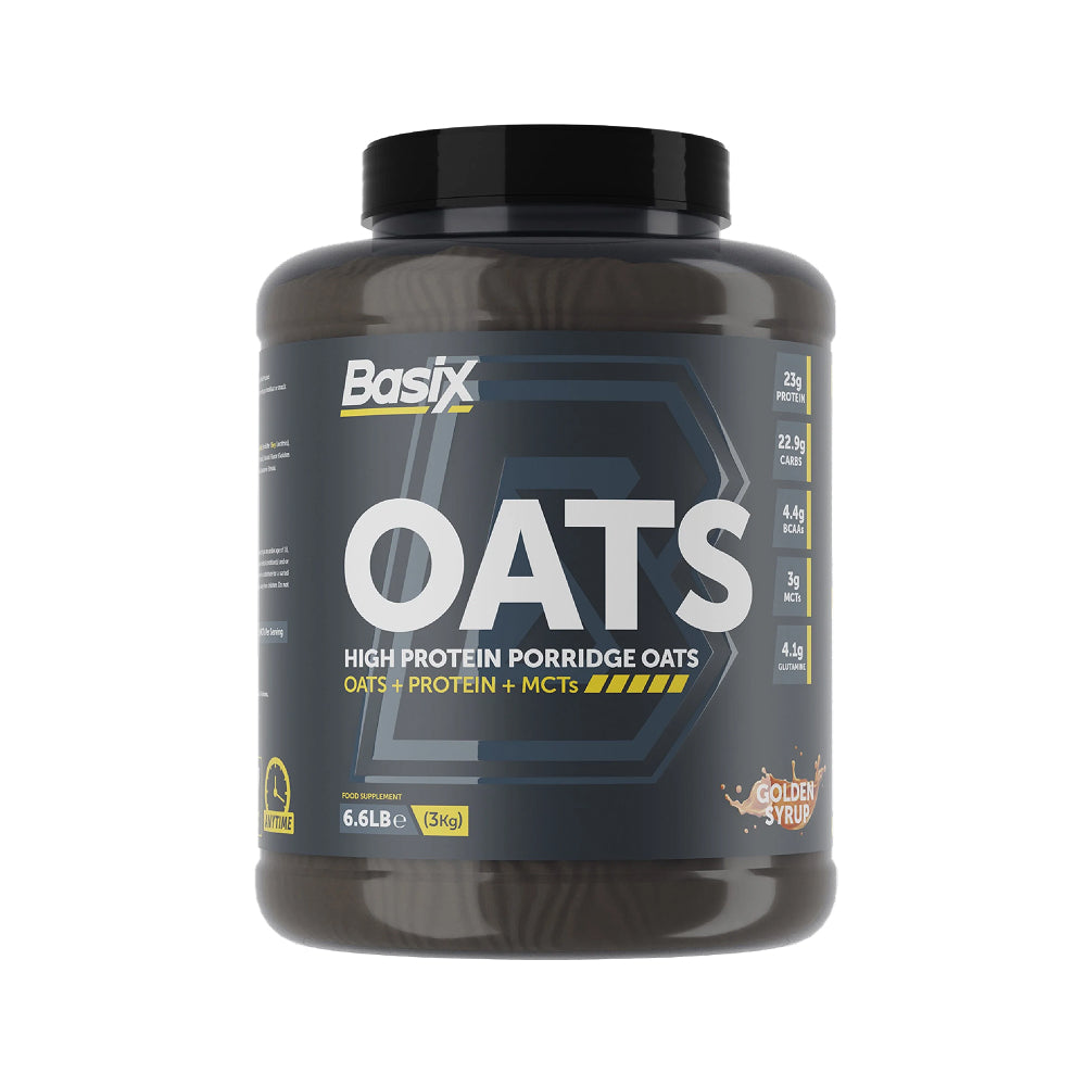 Basix Oats - High Protein Porridge Oats Supplement, Golden Syrup 6.6 LB