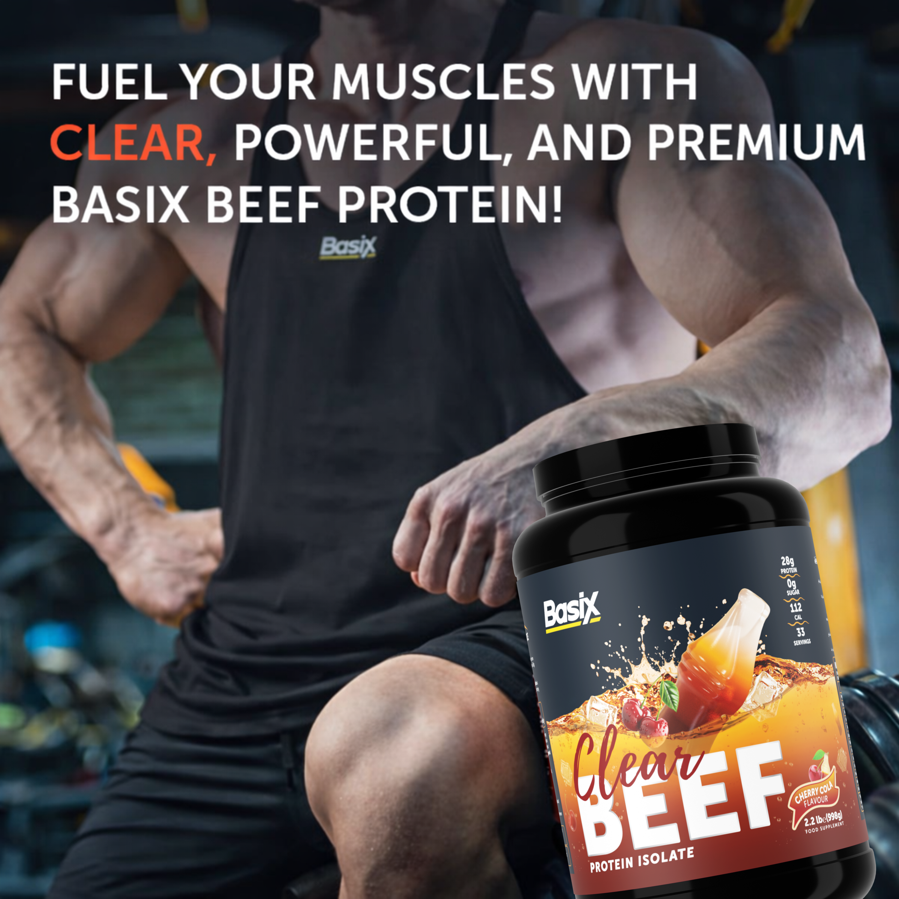 Basix Clear Beef Protein Iso Cherry Cola 2.2 LB