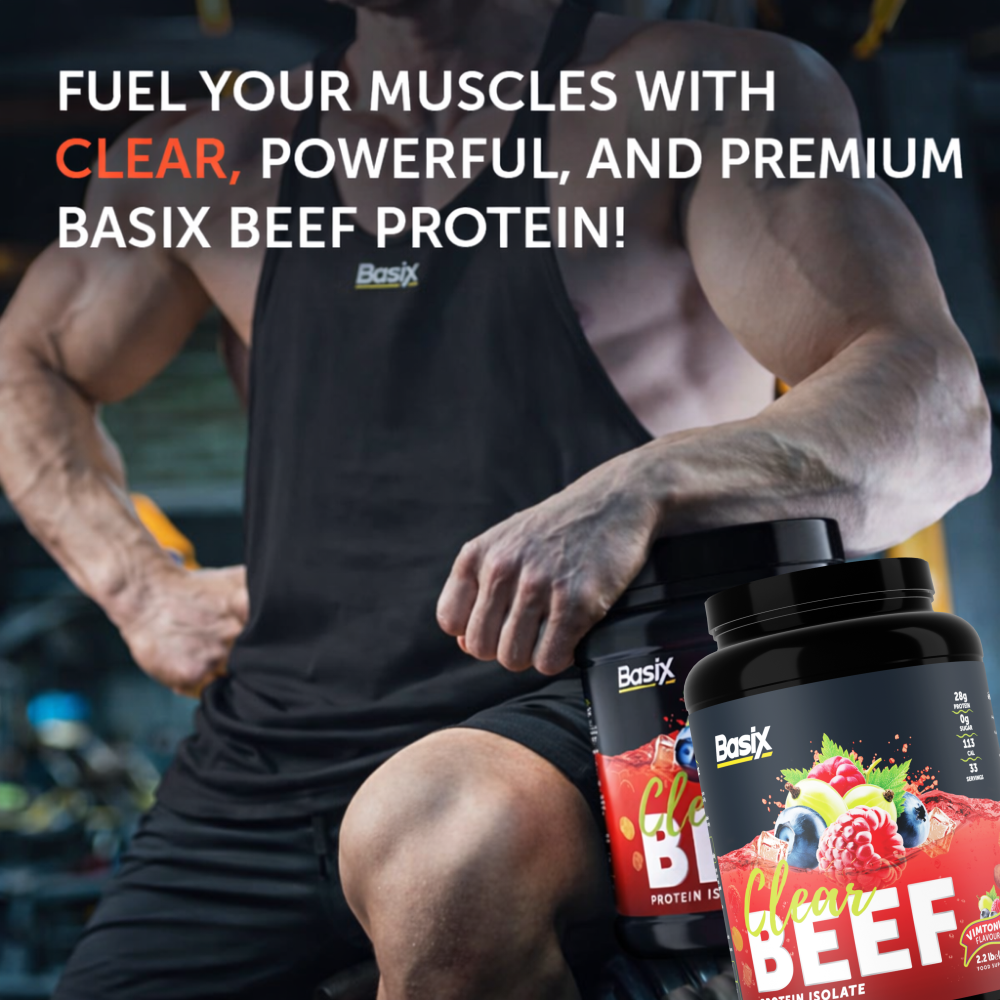 Basix Clear Beef Protein Iso Vimtonic 2.2 LB