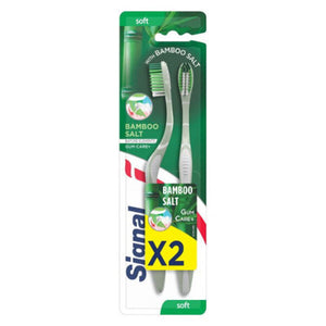 Signal toothbrush 2pc soft with natural bamboo salt
