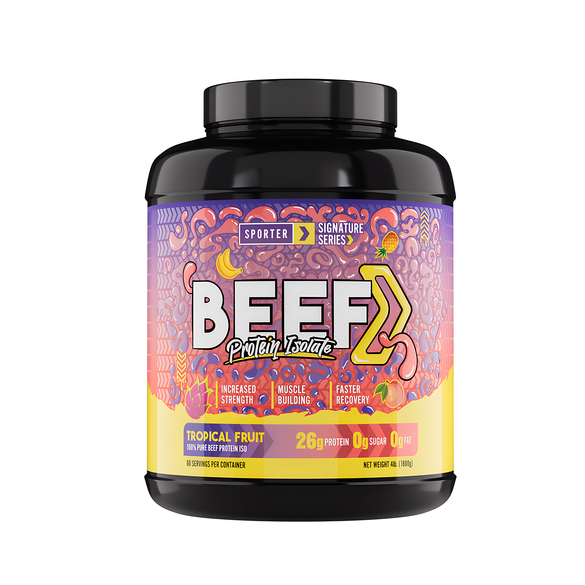 Sporter Beef Protein Isolate Tropical Fruit 4 lbs