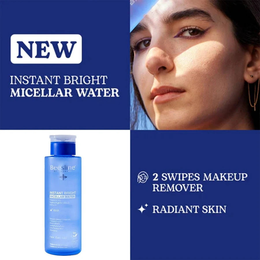 Beesline Micellar Water Cleanser – Instant Bright & Fragrance Free - 400ml
