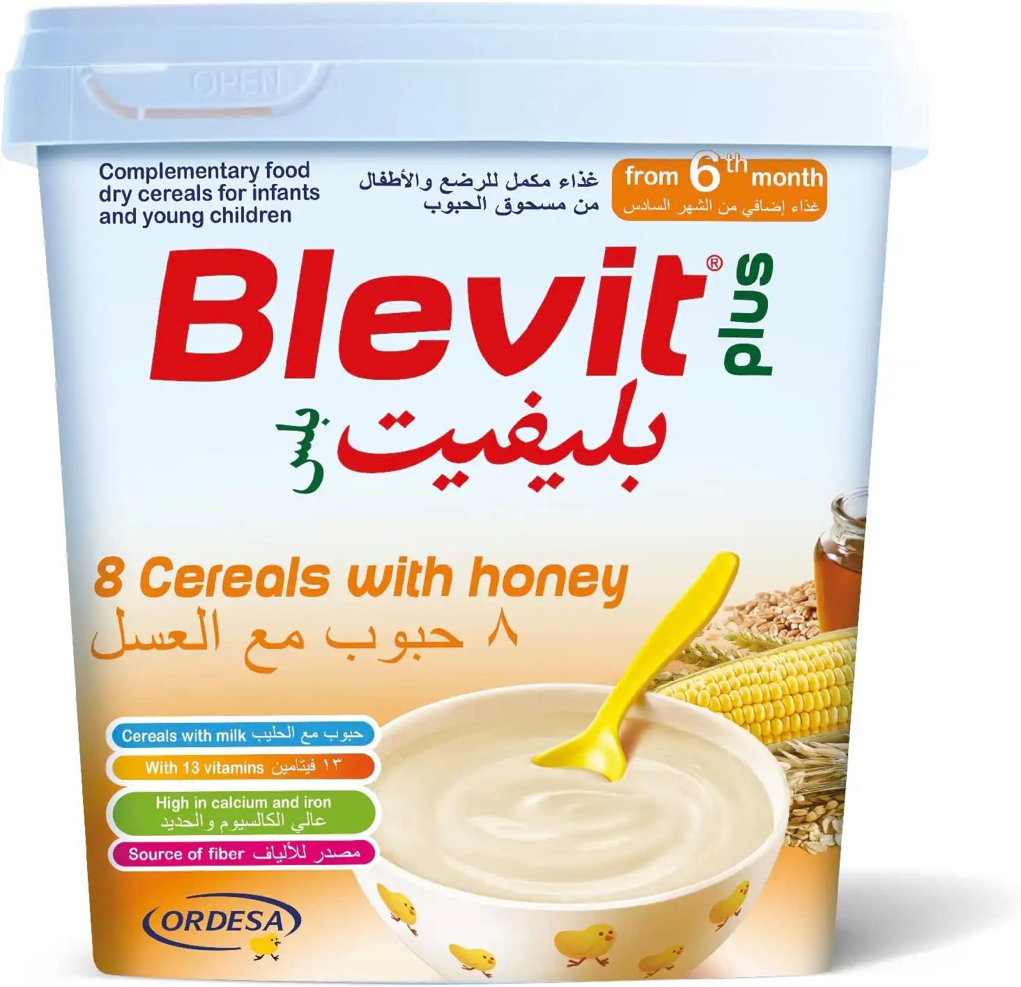 BLevit Plus, 8 Cereals And Honey With Milk 300g