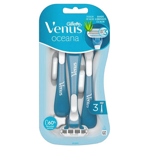 Gillette venus oceana blue 3 blades bundle 6 cards