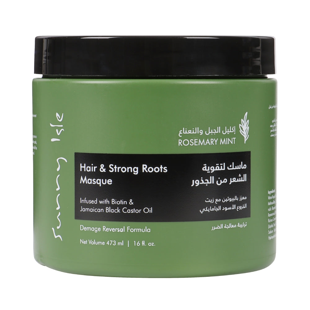 Sunny Isle Hair Mask 473ml Strengthening From Roots With Rosemary And Mint Extract