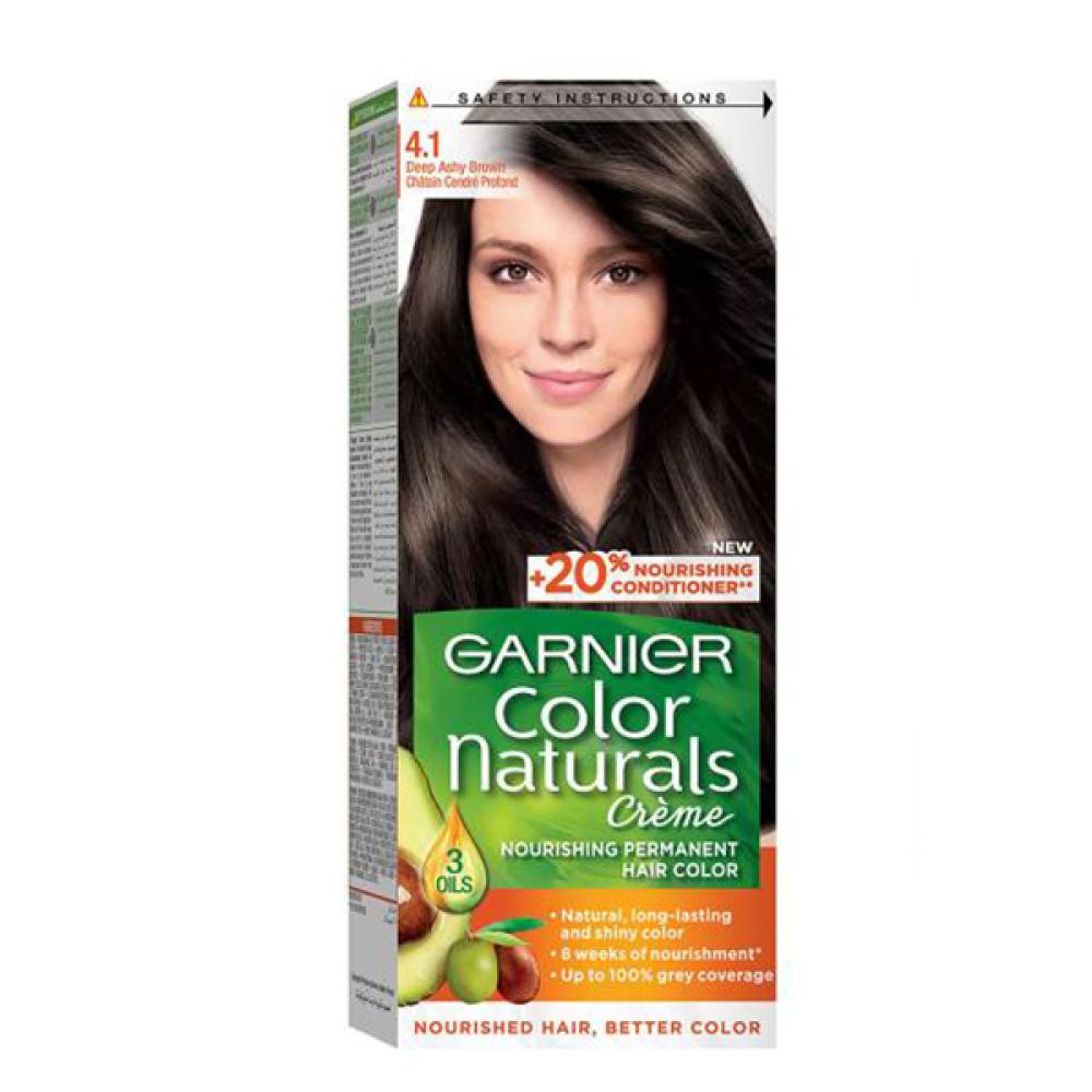 Garnier natural hair color 4.1 brown gray