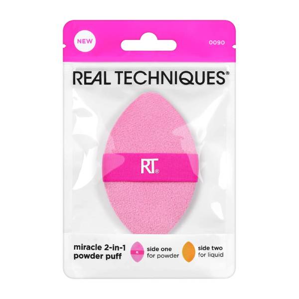 Real Techniques Makeup Sponge Miracle 2 In 1 Powder Buff 