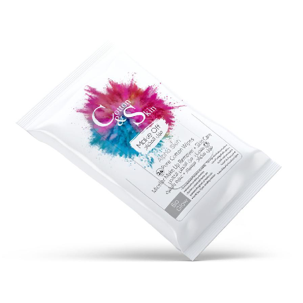 Cotton & Skin Make Up Remover Wipes 24Wipes Pure Cotton