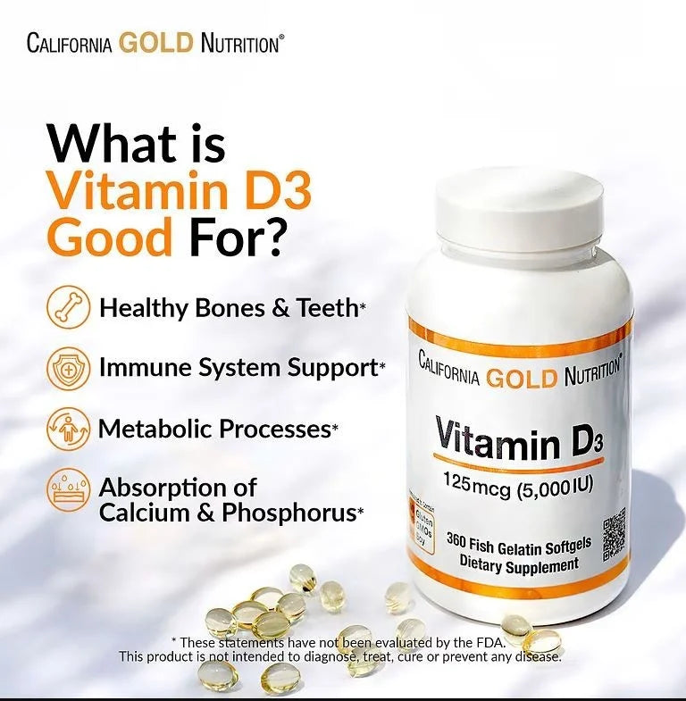 Vitamin D3 from Gold Nutrition - 90 Capsules