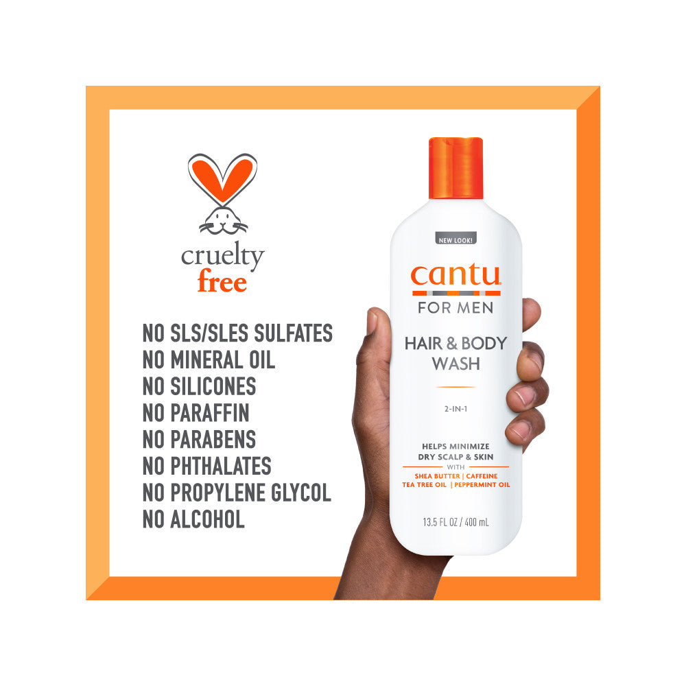 Cantu Men's 2-In-1 Hair & Body Wash – Shea Butter 400ml