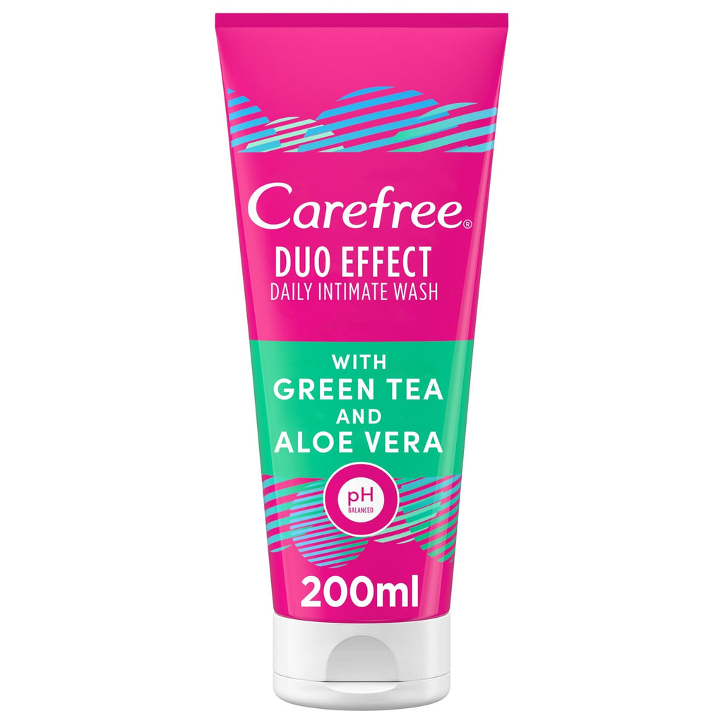 Carefree غسول منطقة البيكيني بالشاي الأخضر والصبار 200 مل