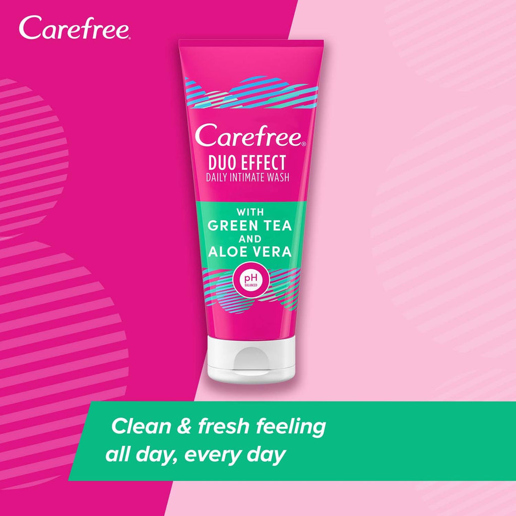 Carefree غسول منطقة البيكيني بالشاي الأخضر والصبار 200 مل