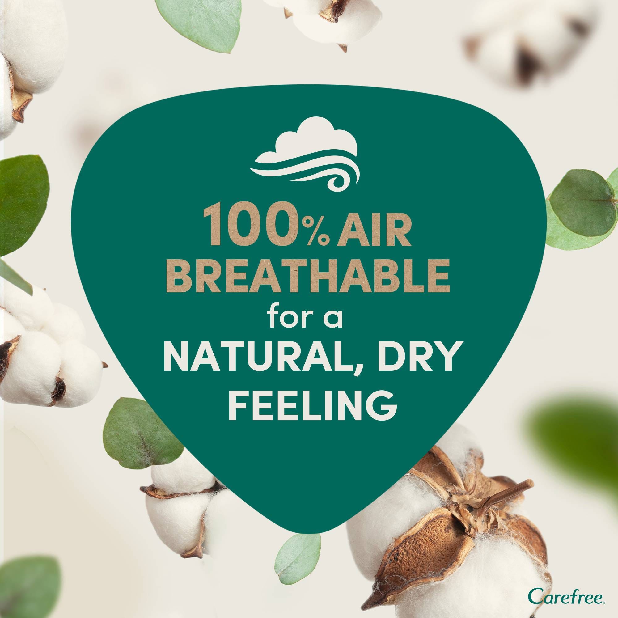Carefree Daily Long Pads – Fragrance Free Feminine Liners, 24 Count