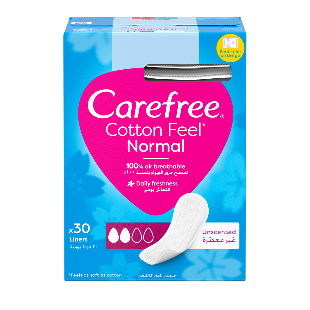 Carefree Fragrance Free Pads – Natural Cotton Feel for Sensitive Skin