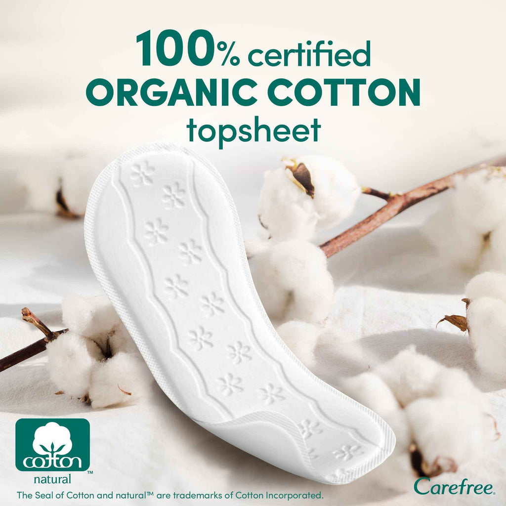 Carefree Organic Cotton Daily Panty Liners Normal Unscented – 30 Pads