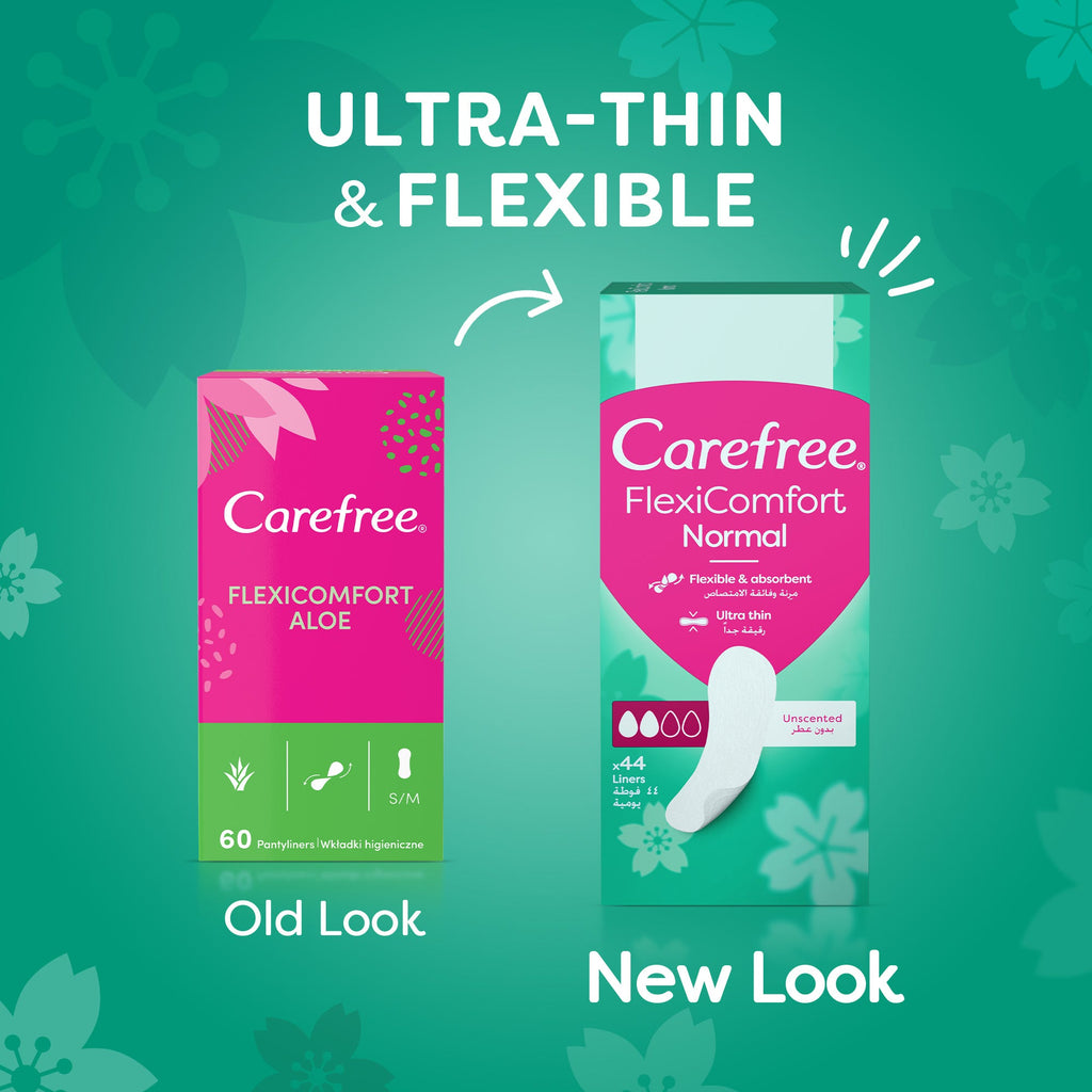 فوط Carefree Flex Comfort العادية – بدون رائحة
