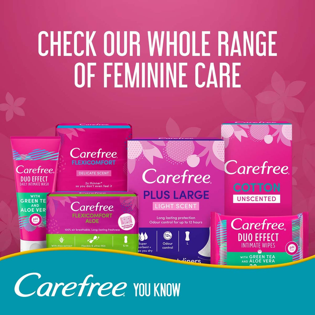 Carefree Cotton Fresh Scented Pads – Medium Size Daily Protection
