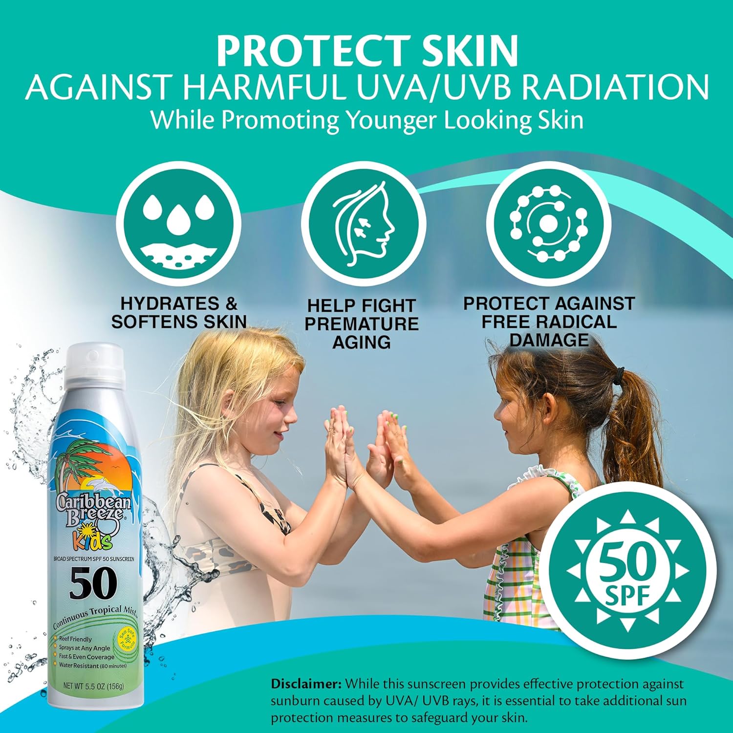 Caribbean Breeze Baby Sun Spray – Lemon & Mango Continuous Mist