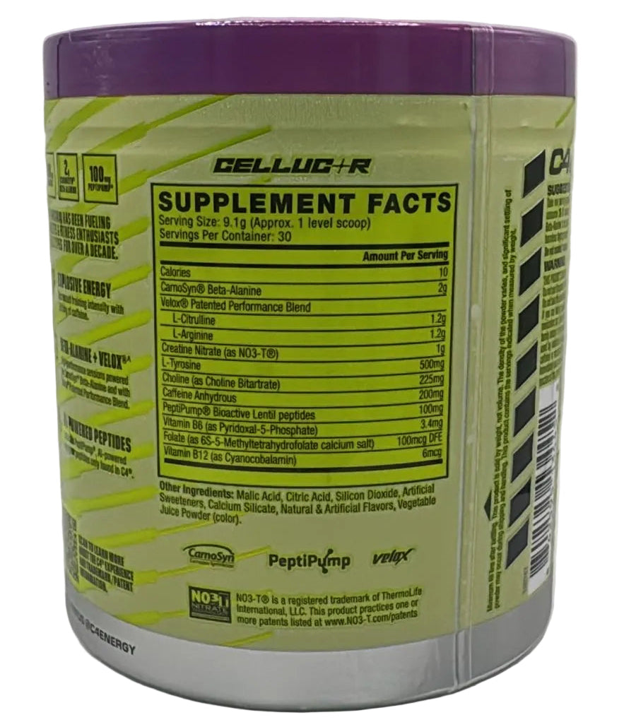 Cellucor C4 Original Pre-Workout Powder Grape- 30 Servings 273g (9.6oz)
