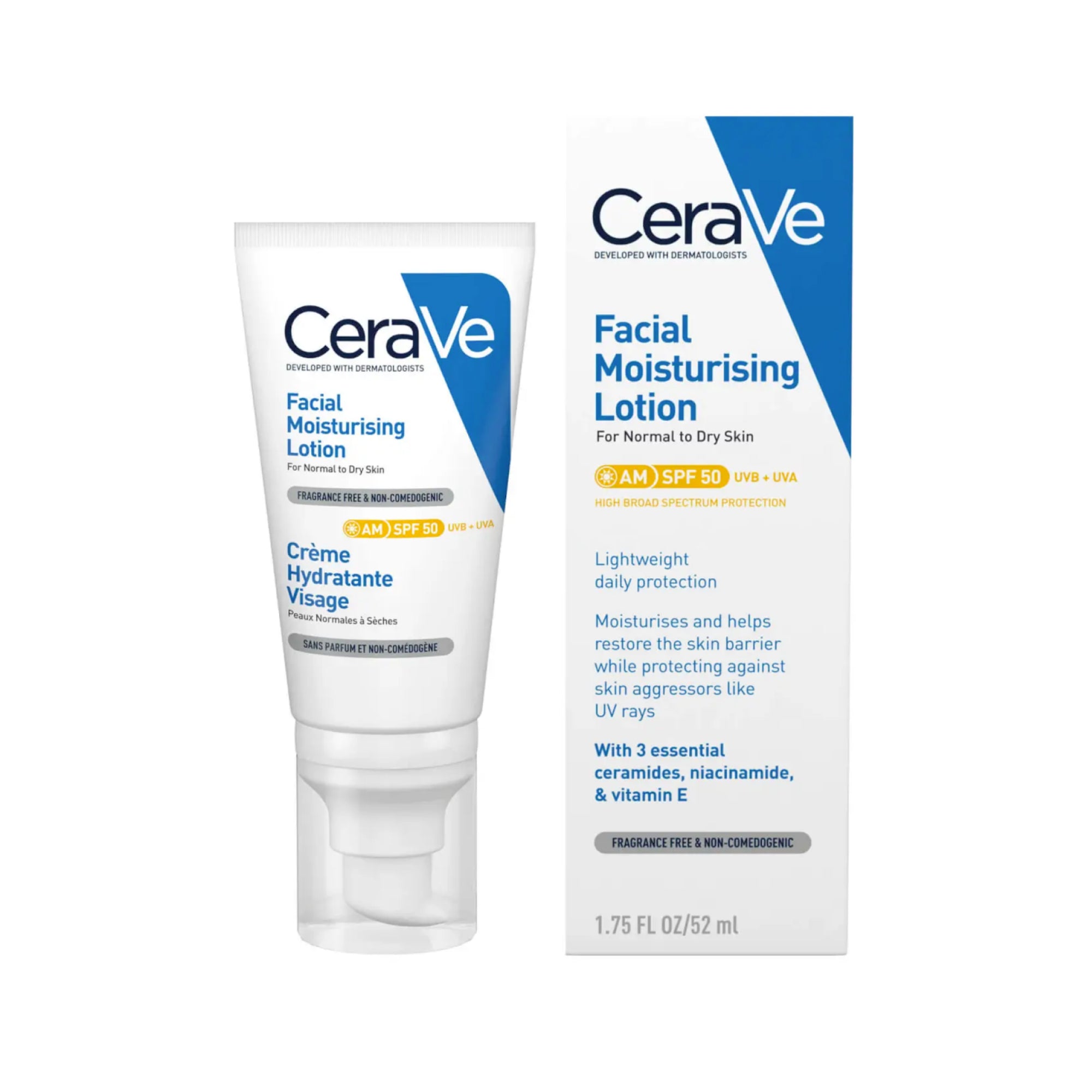 CeraVe Face Lotion 52ml Moisturizer with SPF 50