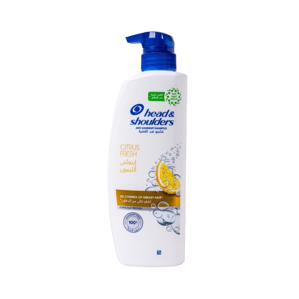 Head & shoulders lemon fresh shampoo for oil free hair 500ml bundle 1 dozen