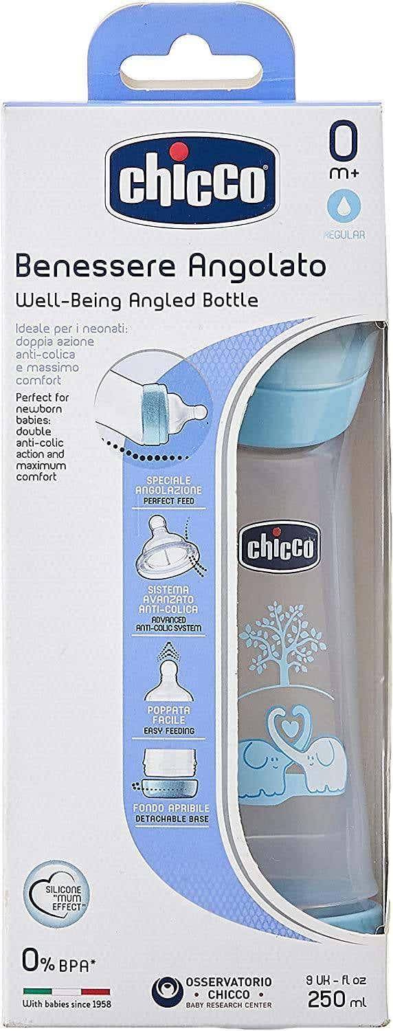 CHICCO BOTTLE WB ANGLED PP BOY 250ML NORMAL SIL