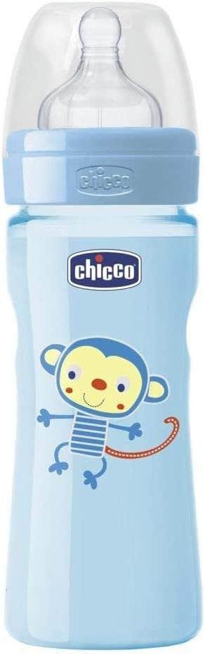 CHICCO BOTTLE WB COL PP BOY  250 MED SIL