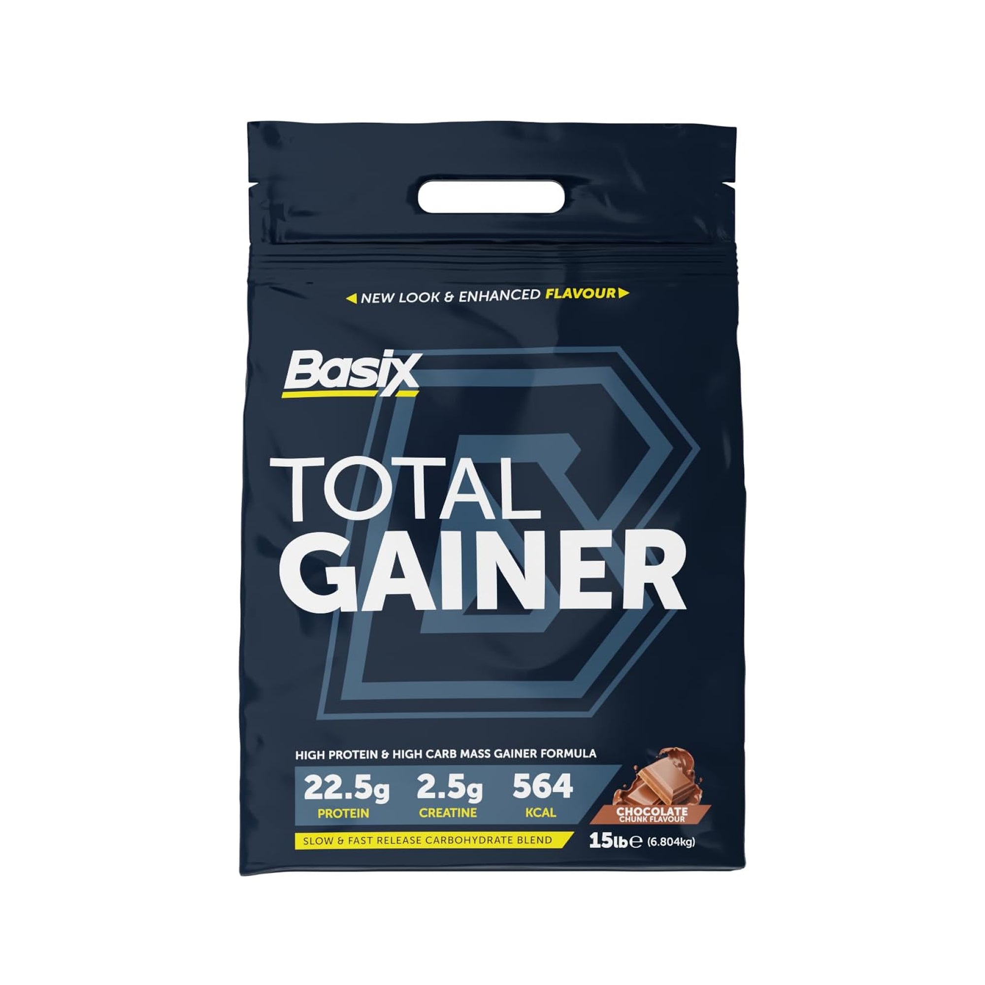 Basix Gain Total Gainer - High Protein & Carb Weight Gainer Formula 15 LB