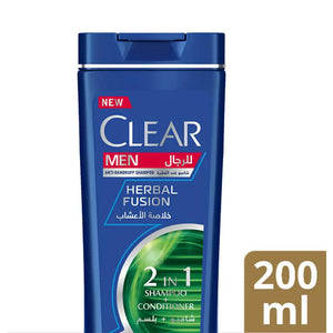 Clear Hair Shampoo Anti Dandruff men 200 ml Herbal Fusion