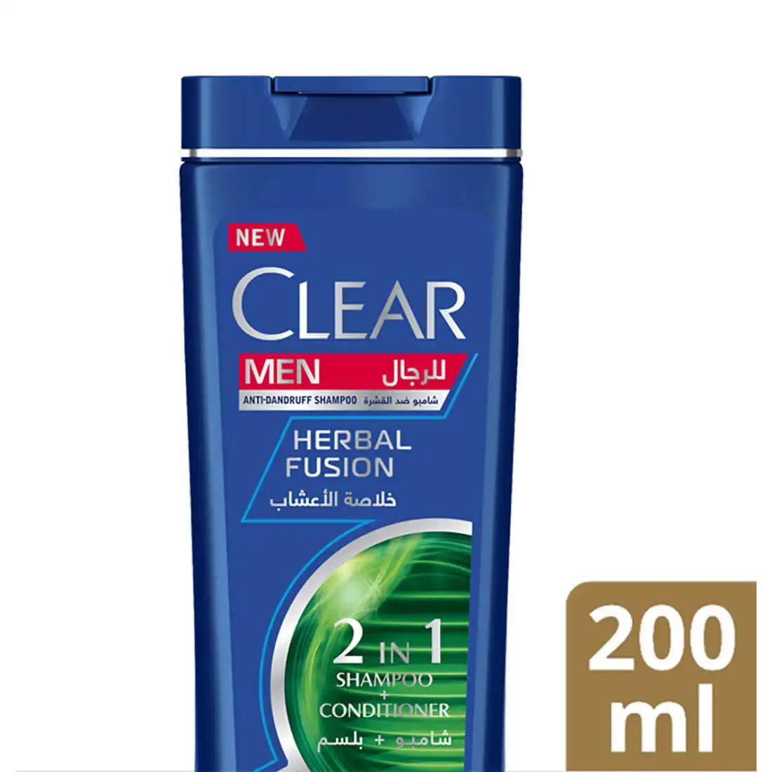 Clear Hair Shampoo Anti Dandruff men 200 ml Herbal Fusion