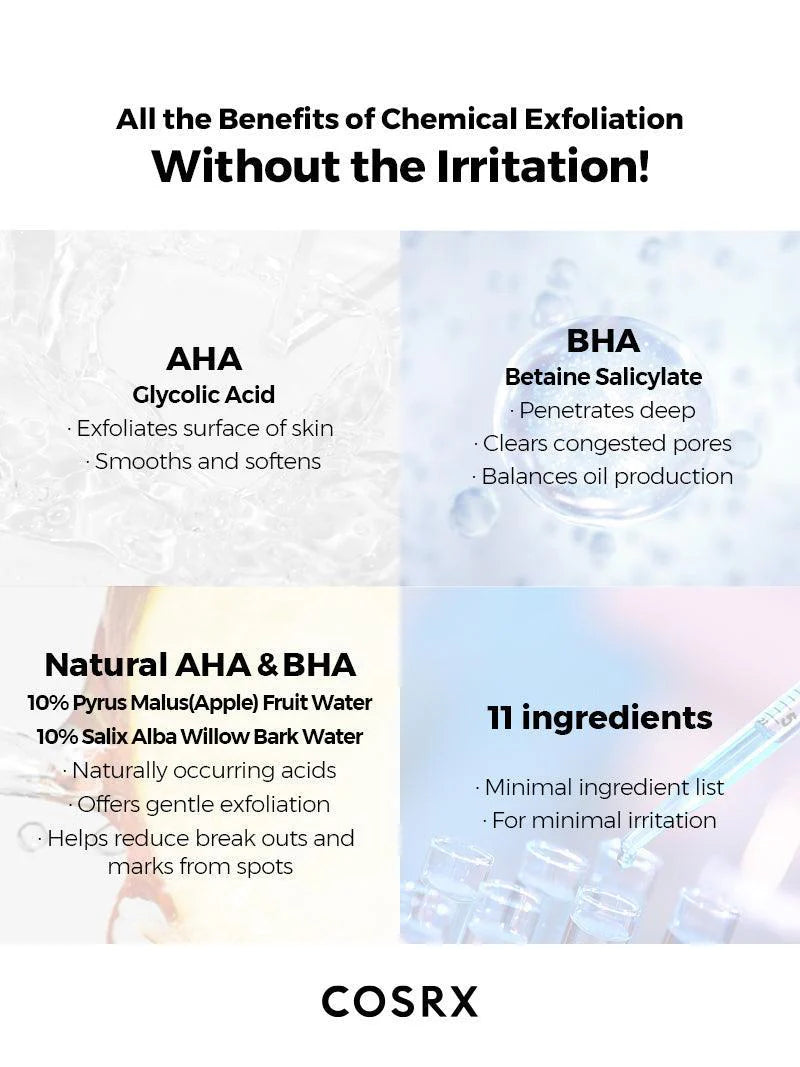 COSRX AHA BHA Clarifying Treatment Toner  – Dual Acid Exfoliating Toner 150ml (5.07 fl oz)