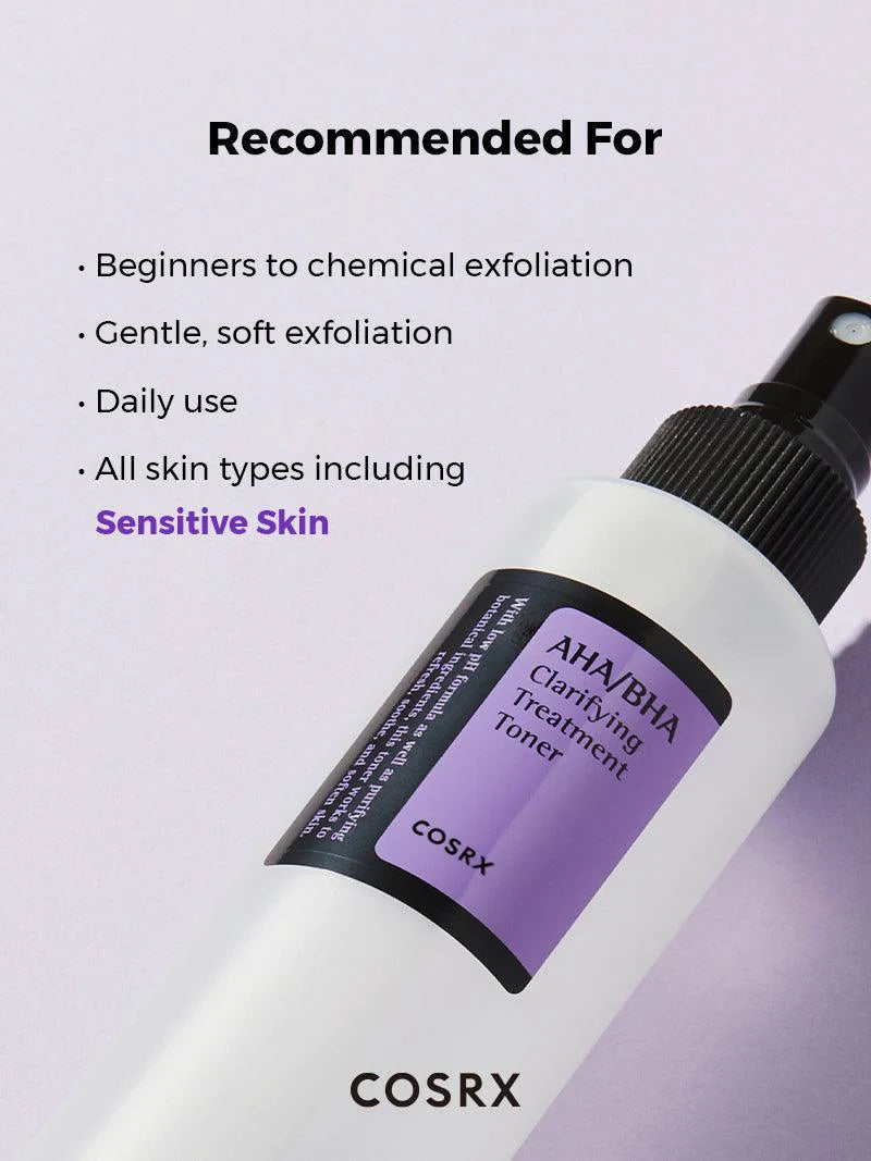 COSRX AHA BHA Clarifying Treatment Toner  – Dual Acid Exfoliating Toner 150ml (5.07 fl oz)
