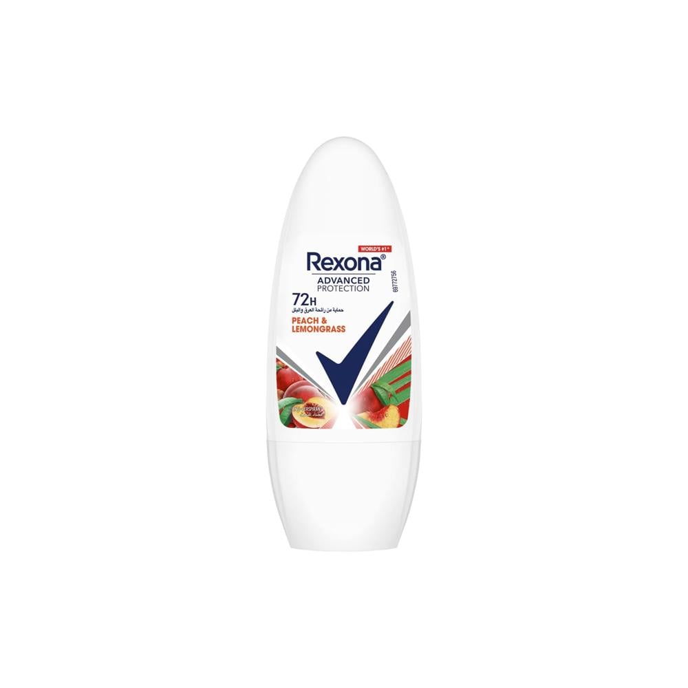 Rexona advanced protection roll on deodorant peach & lemongrass 50ml