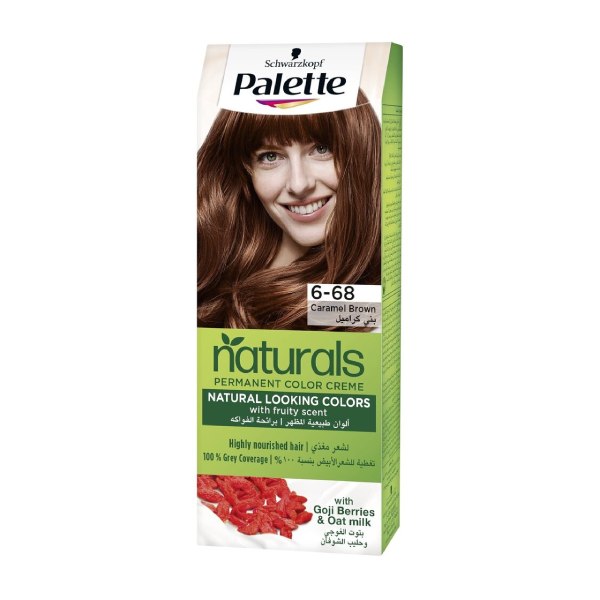 Palette Hair Color Naturals 6.68 Caramel Brown