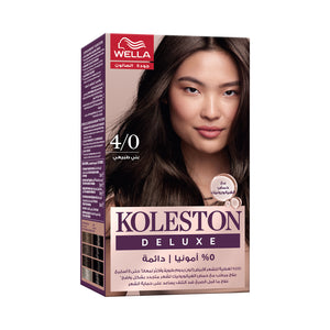 Koleston Hair Color Kit Deluxe 0% Ammonia 4/0 Medium Brown