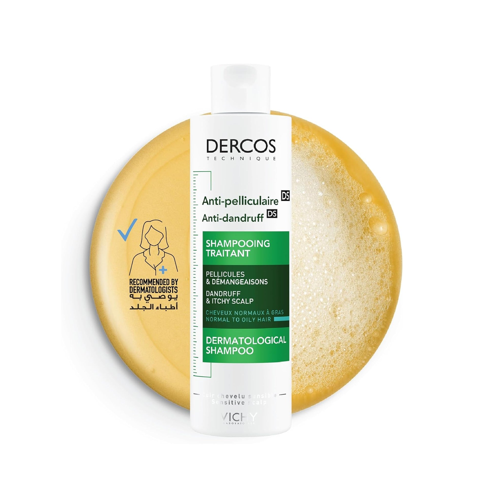 Vichy Dercos Anti-Dandruff Shampoo for Normal to Oily Hair - 200ml